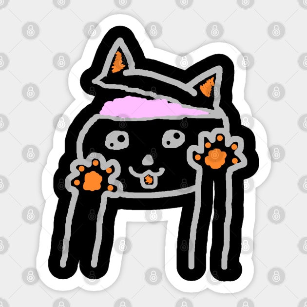 Halloween Cat Kitten Saying Sticker by FindYourFavouriteDesign